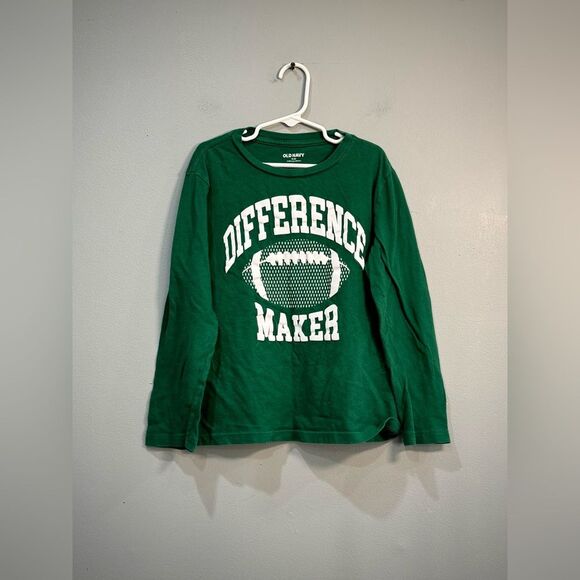 Kids’ Green Old Navy Difference Maker L/S Tee Size M (8) EUC - Picture 1 of 4